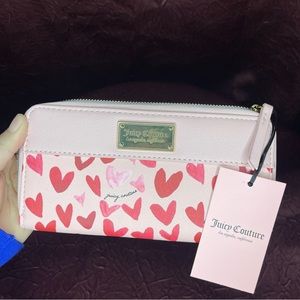 Juicy Couture Pink and Red Heart Wallet
